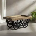 Wooden Cart Serving Platter