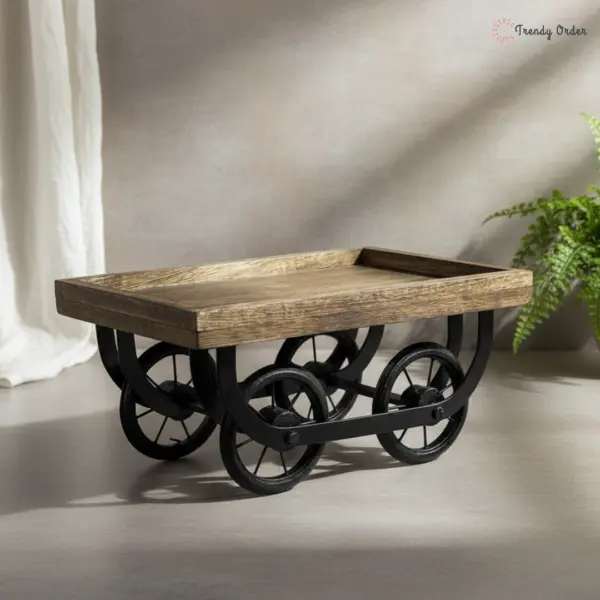 Wooden Cart Serving Platter