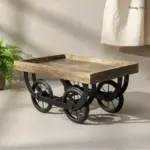 Wooden Cart Serving Platter