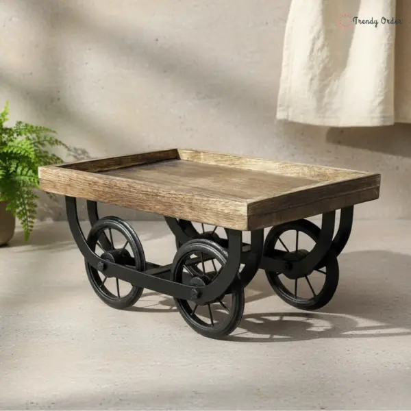 Wooden Cart Serving Platter