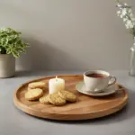 Round Wooden Serving Platter