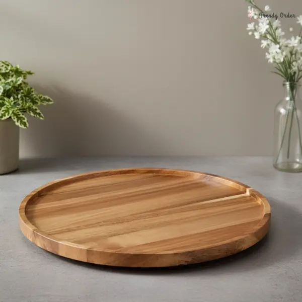 Round Wooden Serving Platter
