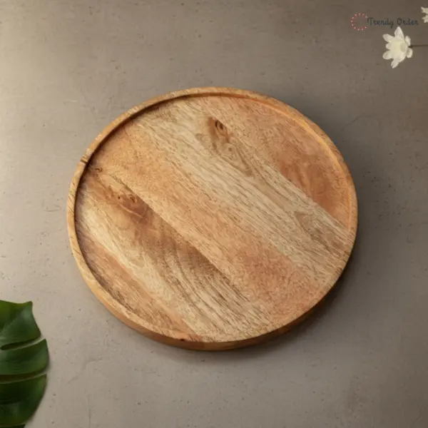 Round Wooden Serving Platter