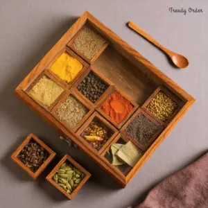 Wooden Spice Box