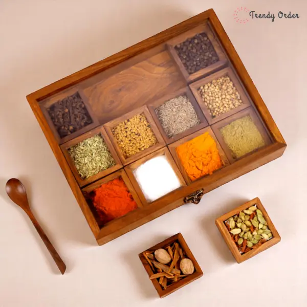 Wooden Spice Box