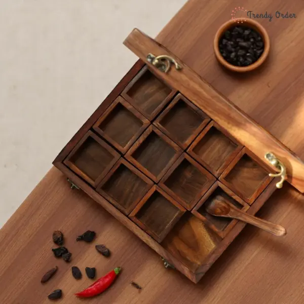 Wooden Spice Box