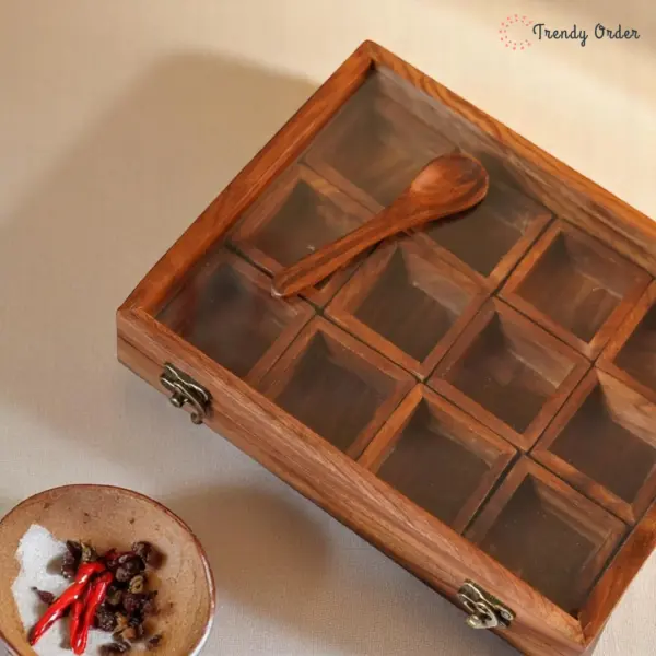 Wooden Spice Box