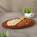 Oval Wooden Dry Fruit Tray