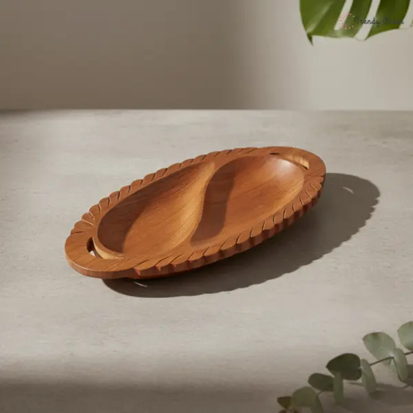 Oval Wooden Dry Fruit Tray