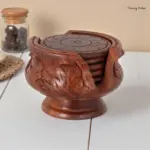 Wooden Coaster Set with Pot Holder