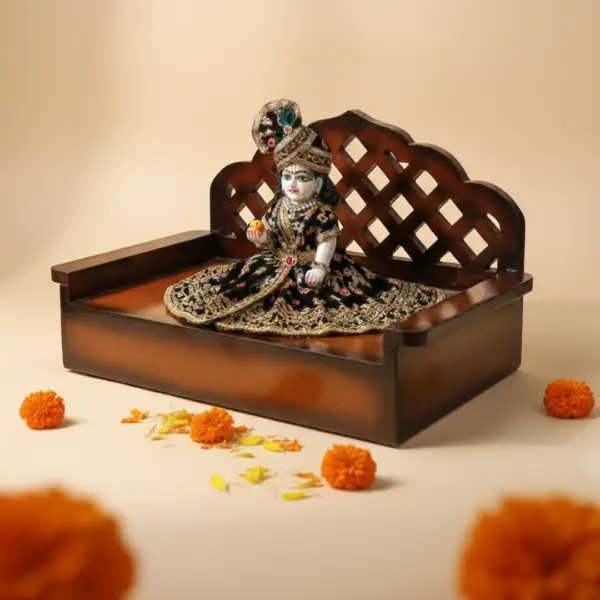 Wooden Singhasan for Laddu Gopal