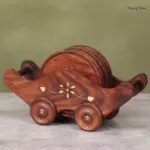Miniature Trolley Wooden Coaster Set
