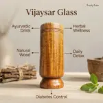 Vijaysar Glass Wooden Tumbler