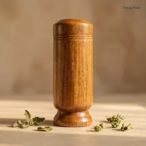 Vijaysar Glass Wooden Tumbler