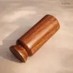 Vijaysar Glass Wooden Tumbler