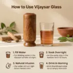 Vijaysar Glass Wooden Tumbler